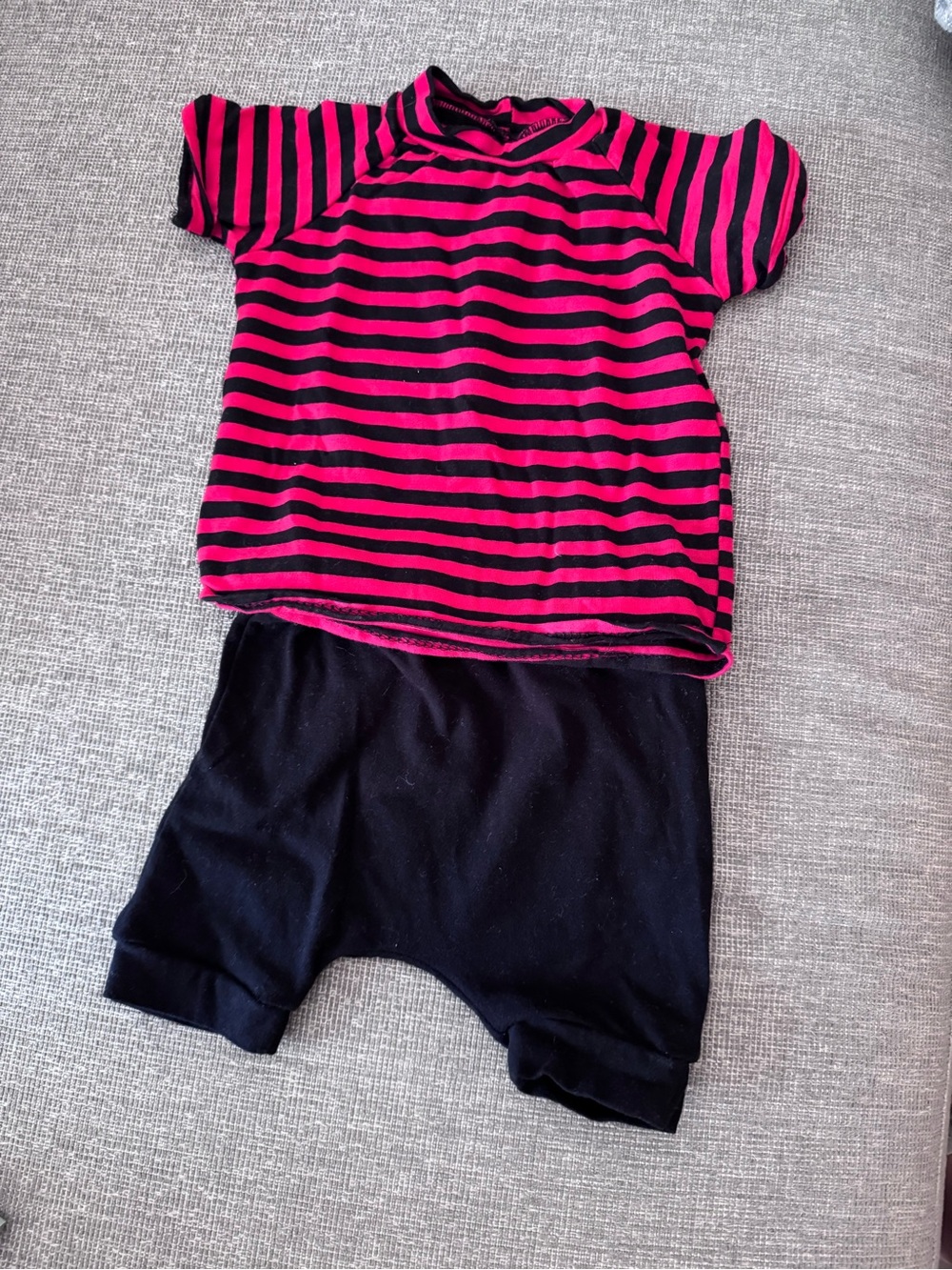 Linus from Peanuts Striped red & Black Baby Outfit - Two-Piece Halloween Costume